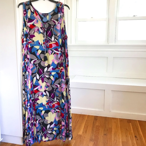 Roaman's Dresses & Skirts - ROAMANS Size 3X Sleeveless Crinkle Maxi Dress